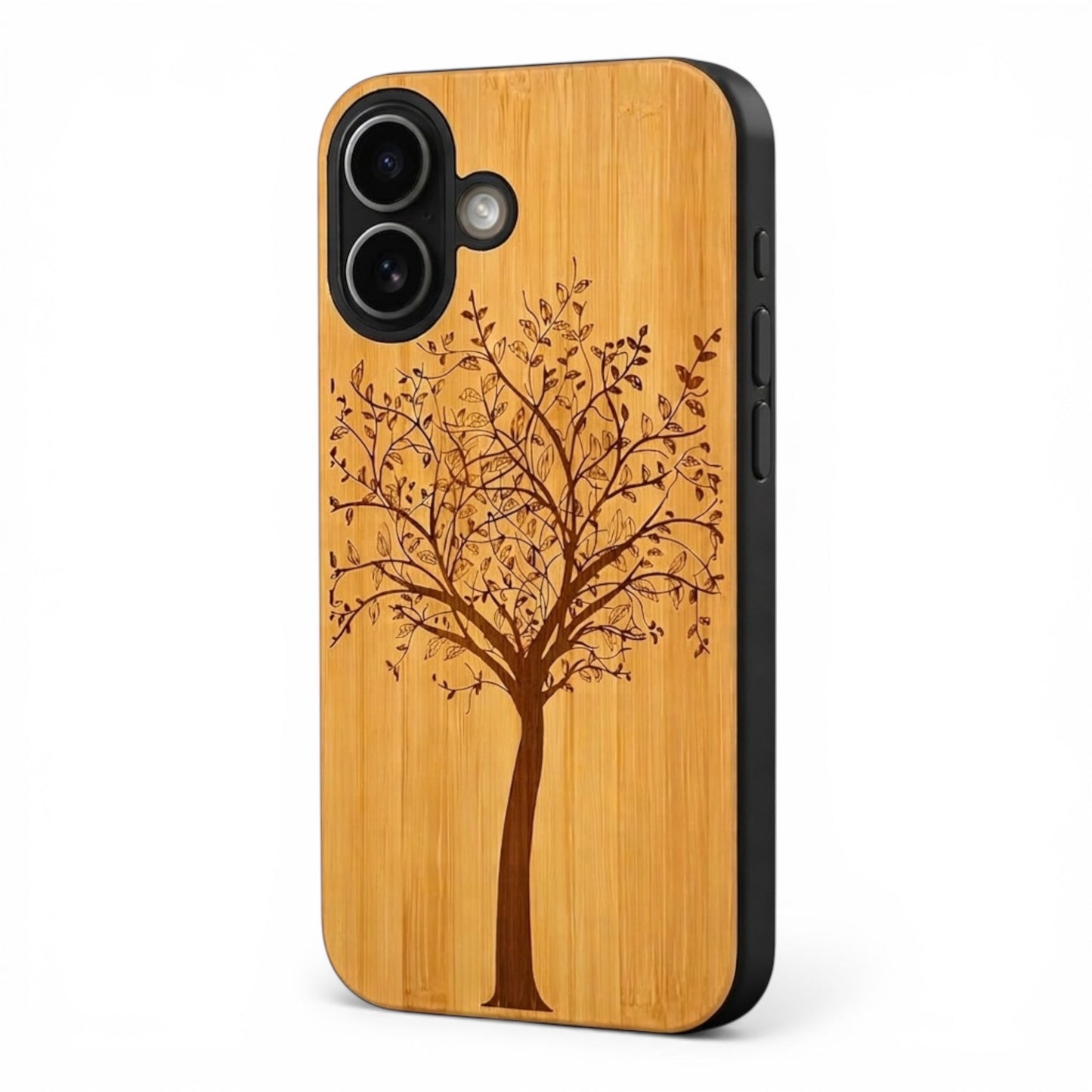 Lebensbaum Eden Case aus Bambus für das iPhone 16 mit MagSafe