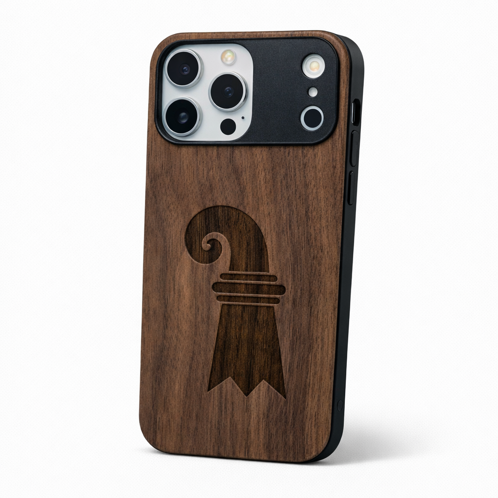 Baslerstab Eden Case aus Nussbaumholz für das iPhone 17 Pro mit MagSafe