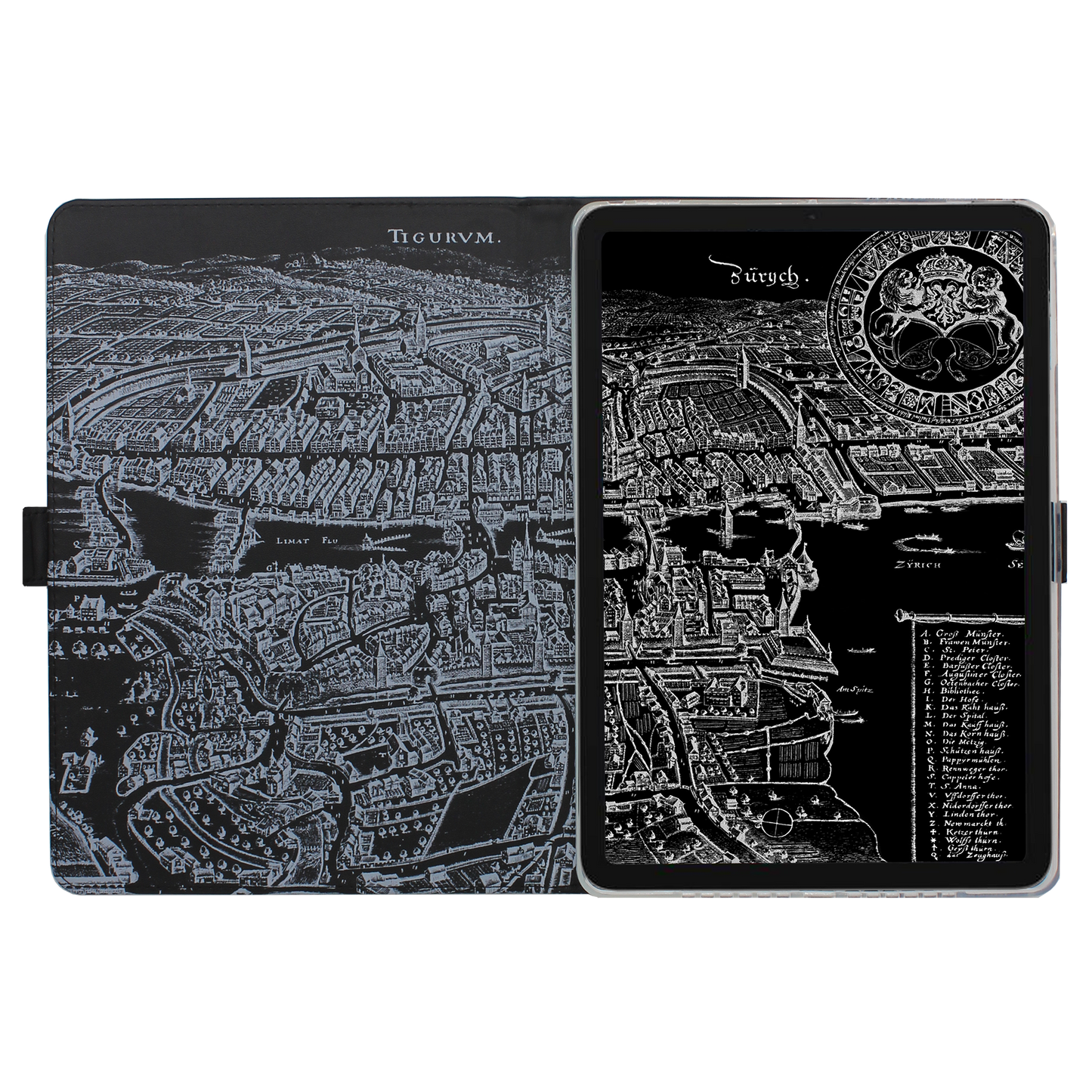 Zürich Merian Negative Case for iPad 10.2/10.5