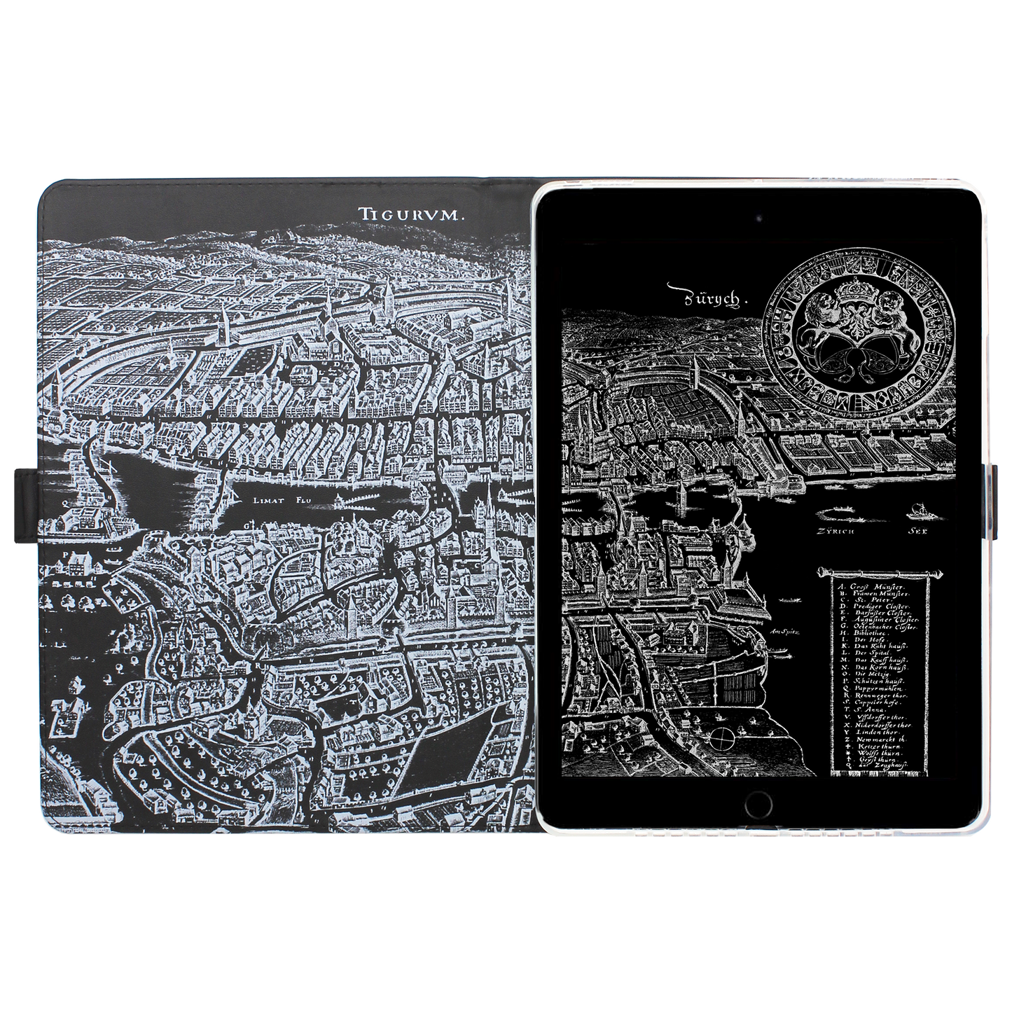 Zürich Merian Negative Case for iPad 9.7