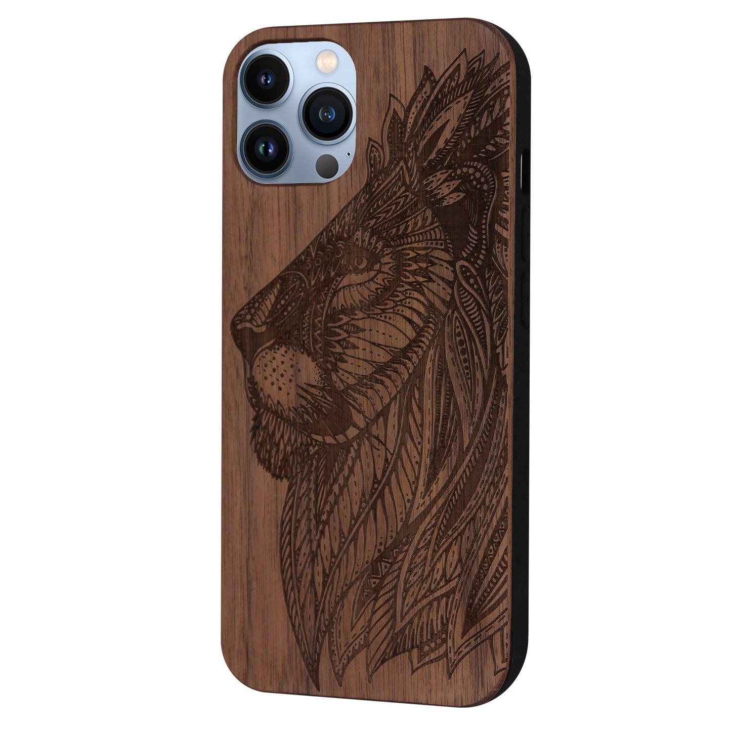 Löwe Eden Case aus Nussbaumholz für iPhone 14 Pro