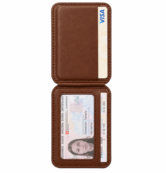 MagSafe Card Wallet with RFID Protection Brown