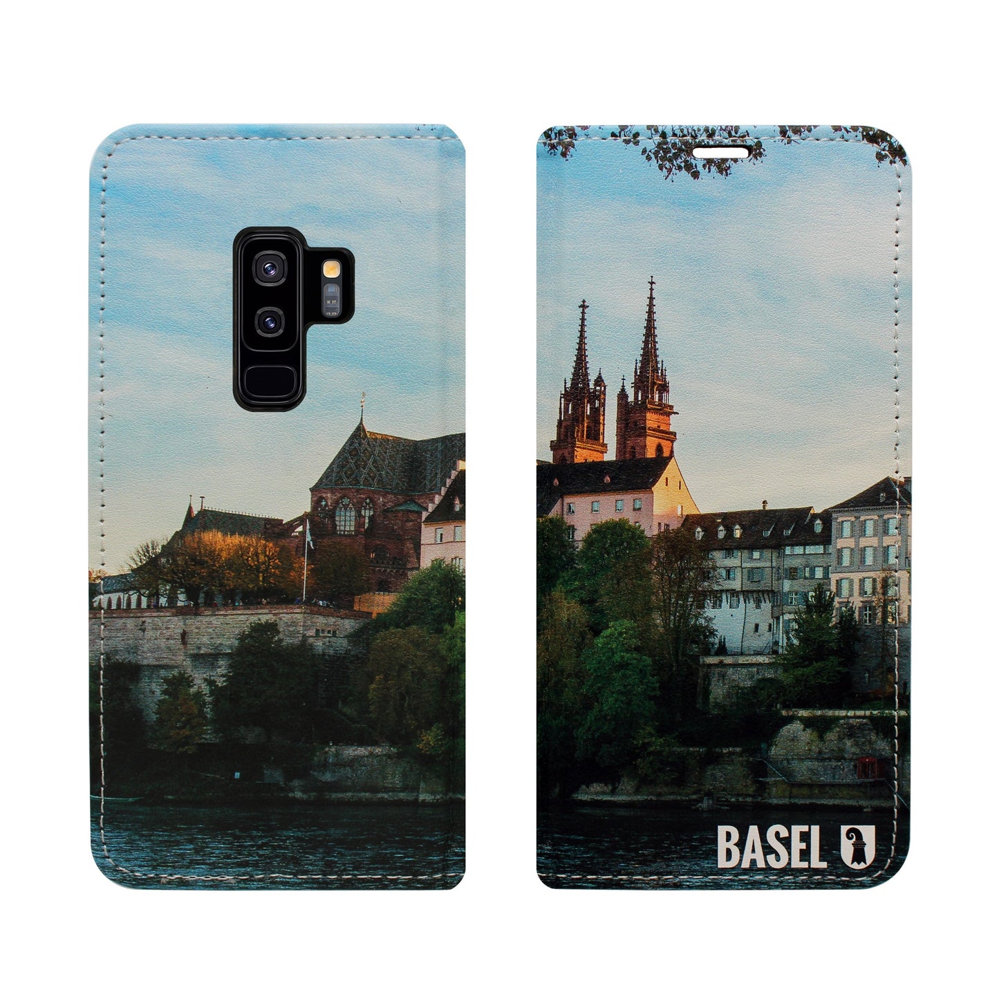 Basel City Rhein Panorama Case für iPhone, Samsung und Huawei