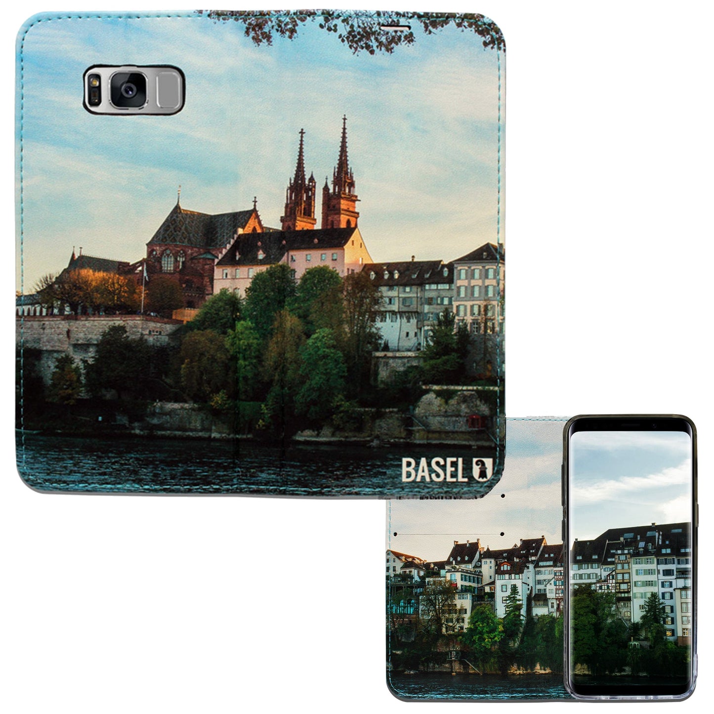 Basel City Rhein Panorama Case für Samsung Galaxy S8