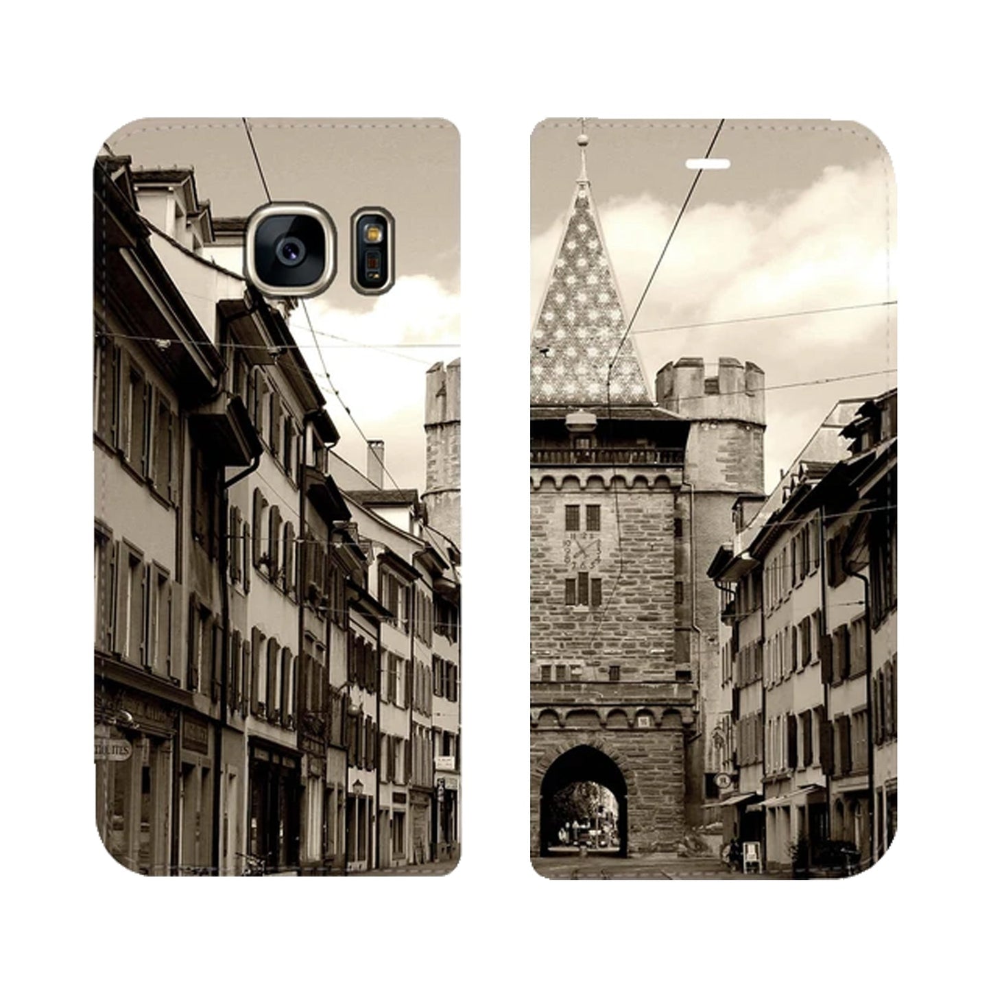 Basel City Spalentor Panorama Case für Samsung Galaxy S7 Edge