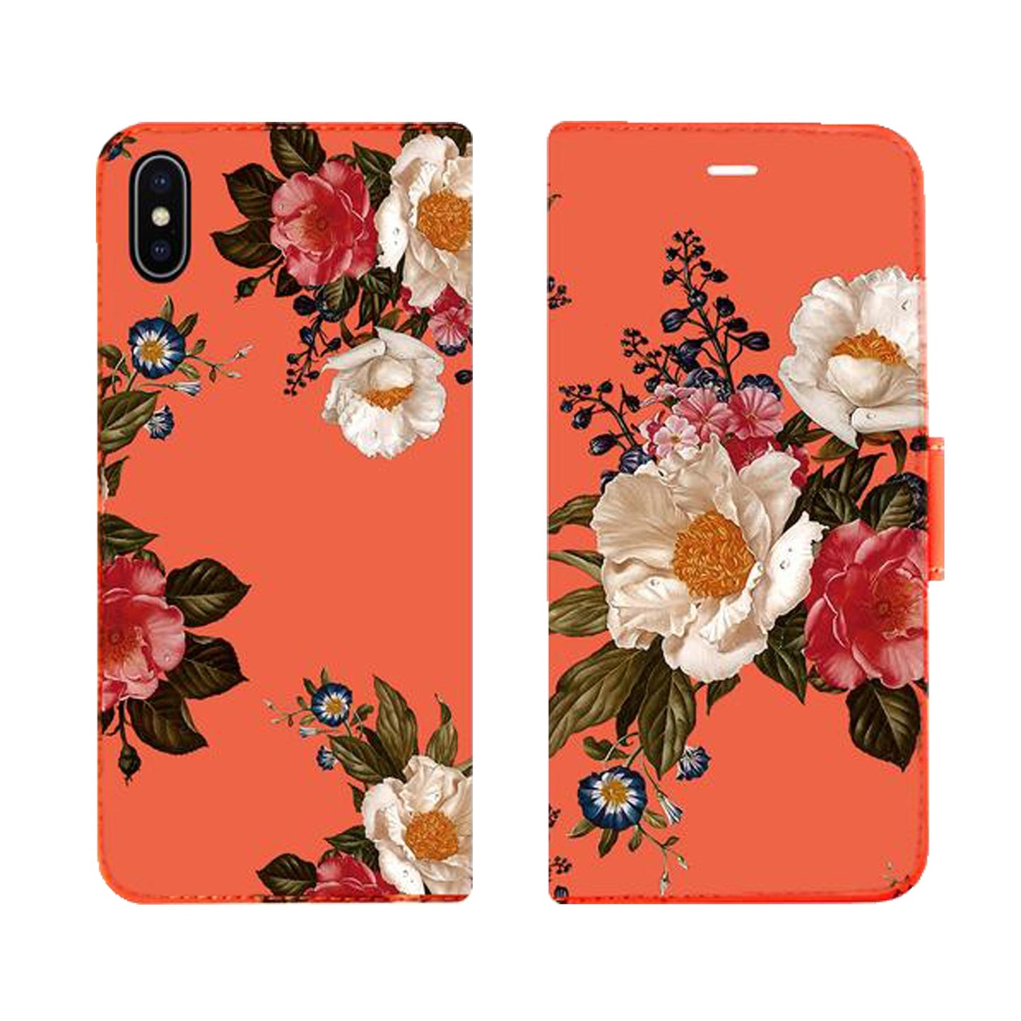 Coque iPhone Fleurs sur Rouge Victor