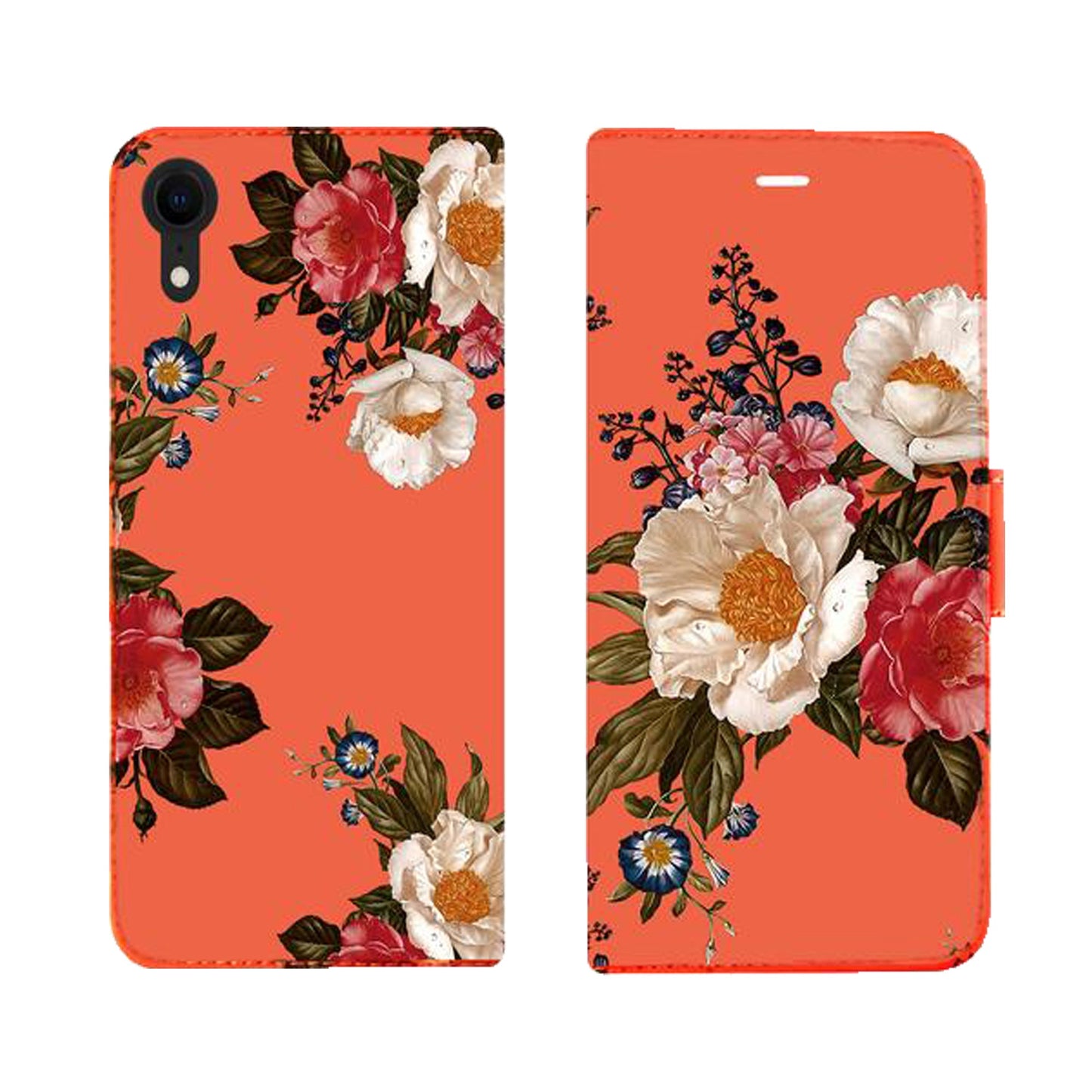 Coque Victor Fleurs sur Rouge pour iPhone XR