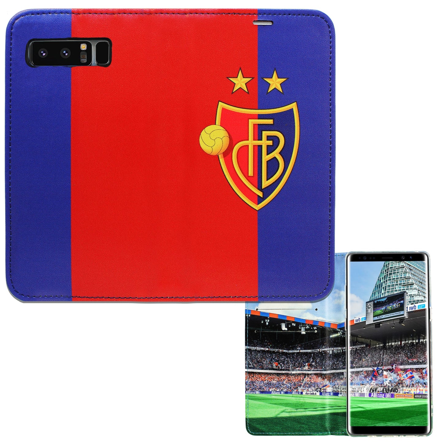 FCB rot / blau Panorama Case für Samsung Galaxy Note 8