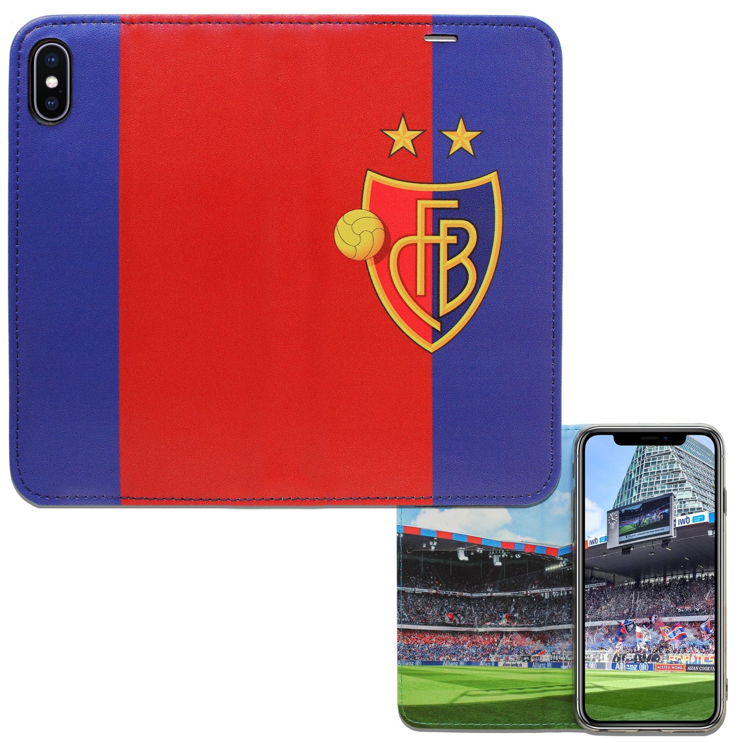 Coque FCB Panorama Rouge / Bleu pour iPhone X/XS