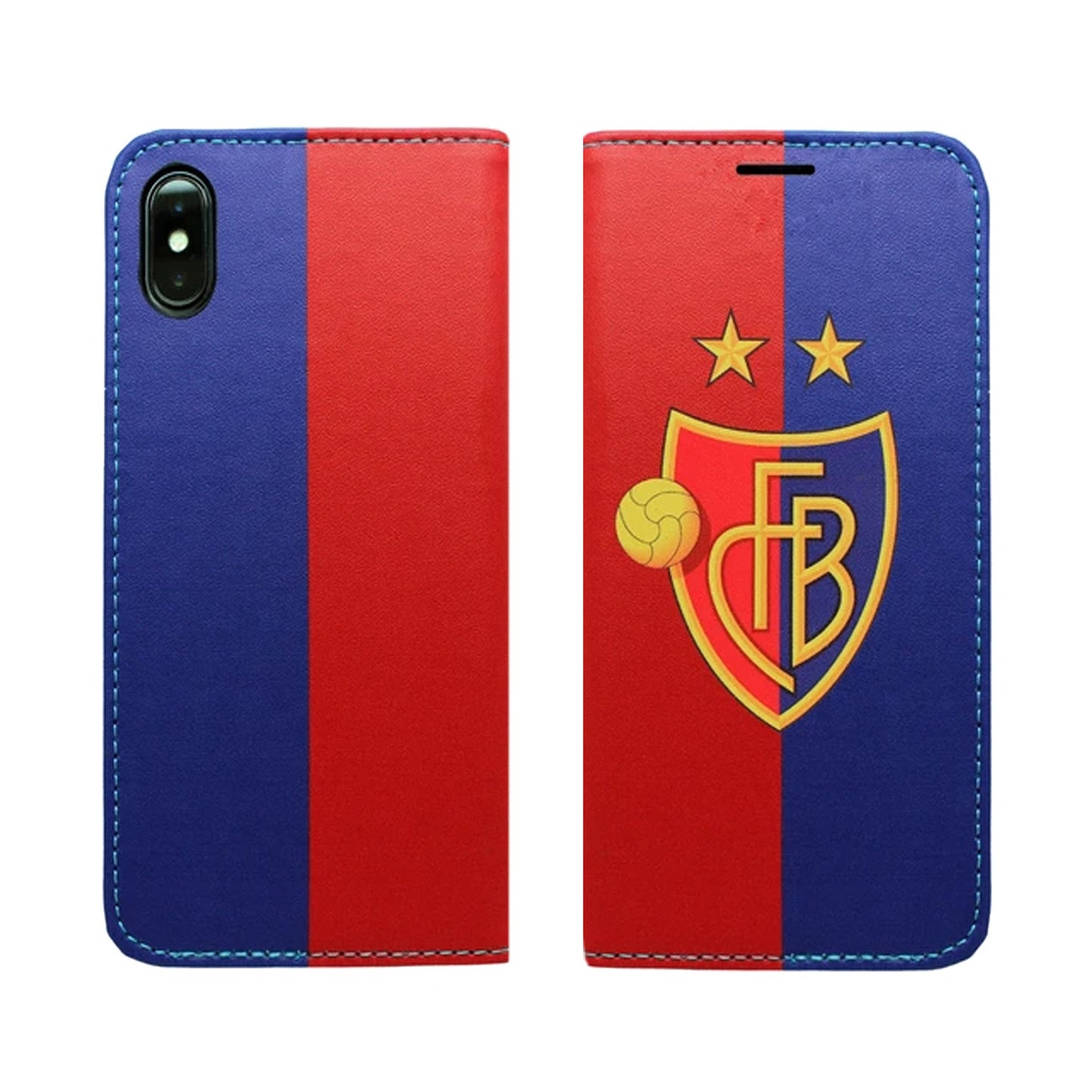 Coque FCB Panorama Rouge / Bleu pour iPhone X/XS