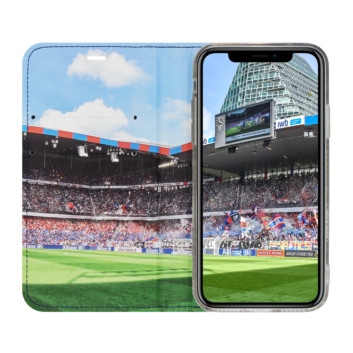 Coque FCB Panorama Rouge / Bleu pour iPhone X/XS