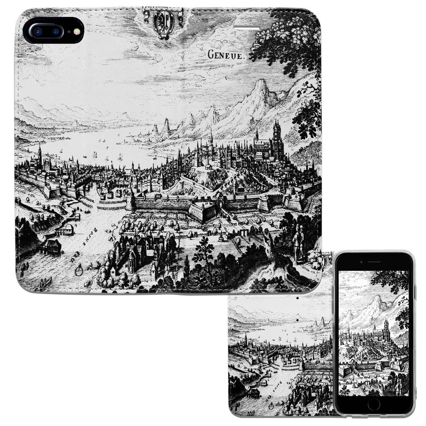 Coque Genève Merian Panorama pour iPhone 6/6S/7/8 Plus