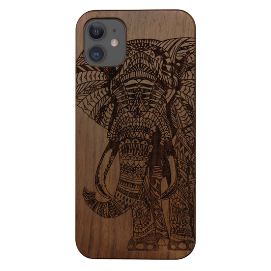 Elefant Eden Case aus Nussbaumholz für iPhone 11