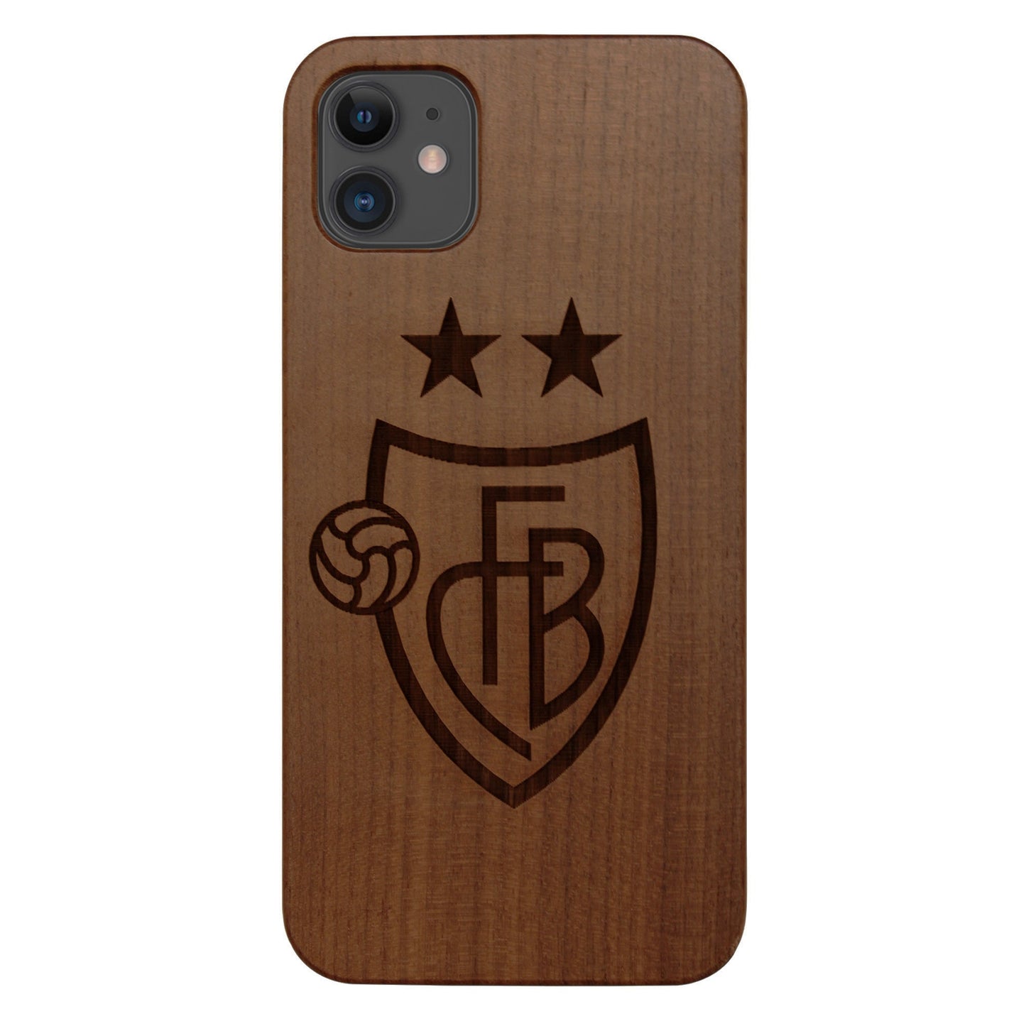 Coque FCB Eden en bois de noyer pour iPhone 11