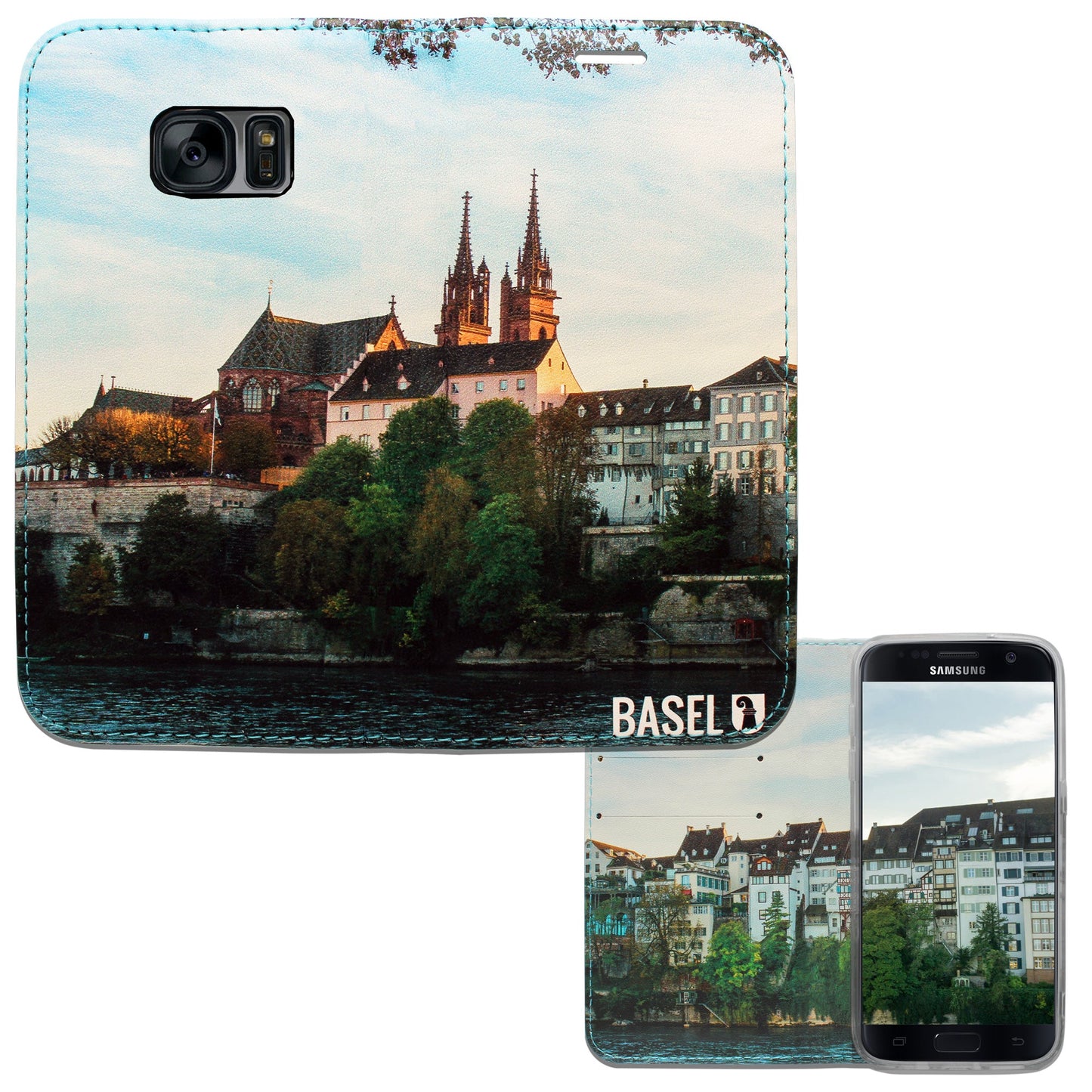 Basel City Rhein Panorama Case für Samsung Galaxy S7