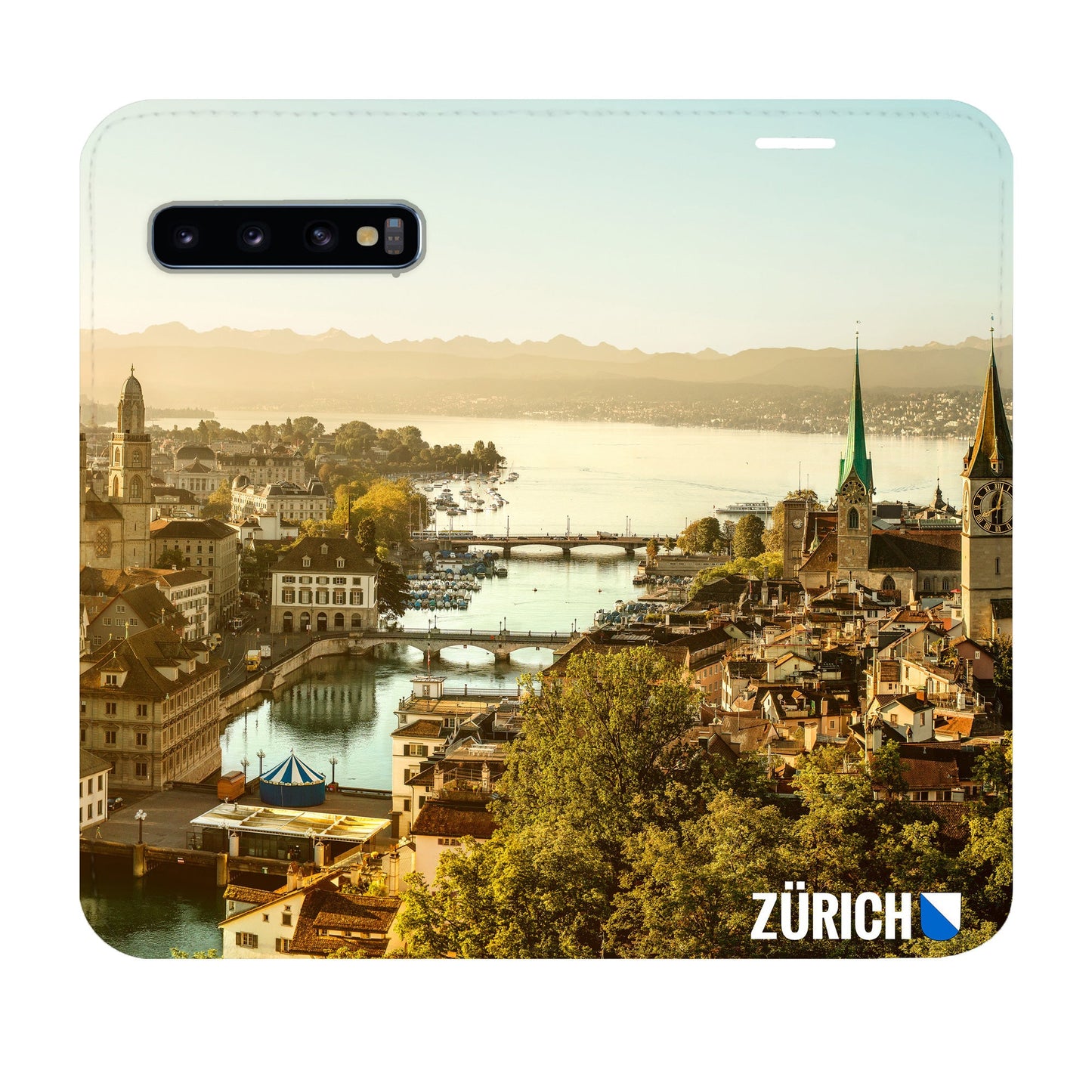 Zürich City von Oben Panorama Case für Samsung Galaxy S10 Plus