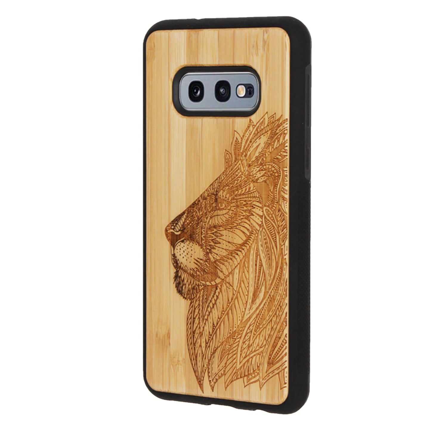 Coque en bambou Lion Eden pour Samsung Galaxy S10E