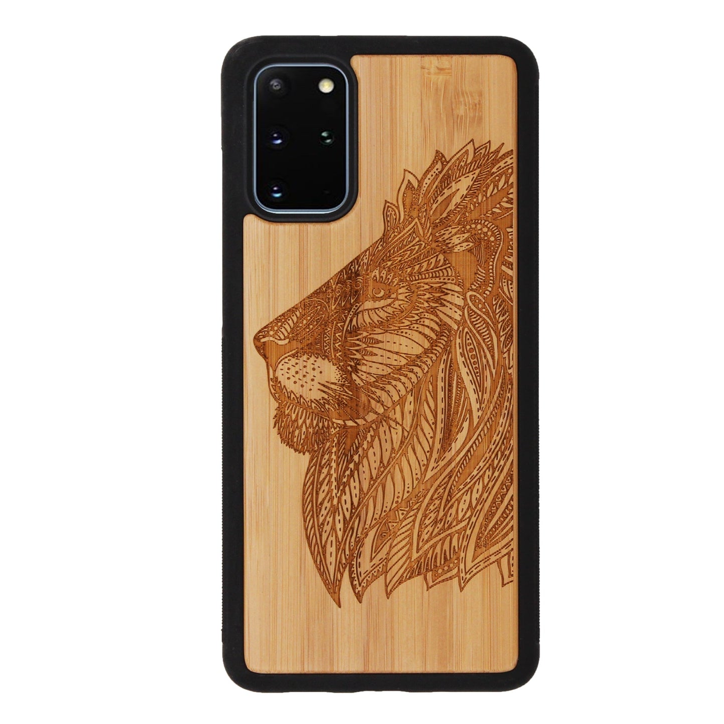Coque en bambou Lion Eden pour Samsung Galaxy S20 Plus