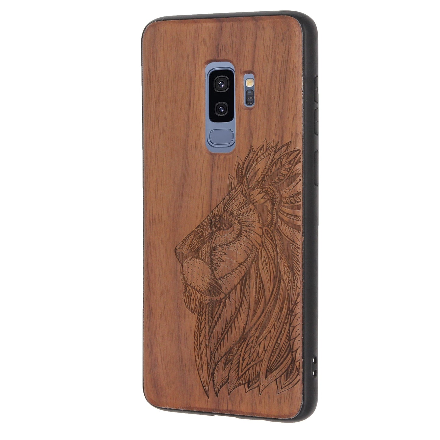 Eden Lion case made of cherry wood for Samsung Galaxy S9 Plus