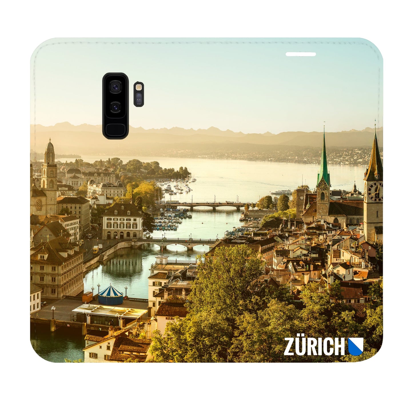 Zürich City von Oben Panorama Case für Samsung Galaxy S9 Plus