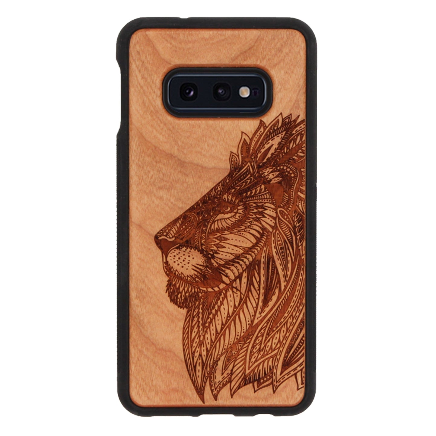 Coque Eden Lion en bois de cerisier pour Samsung Galaxy S10E