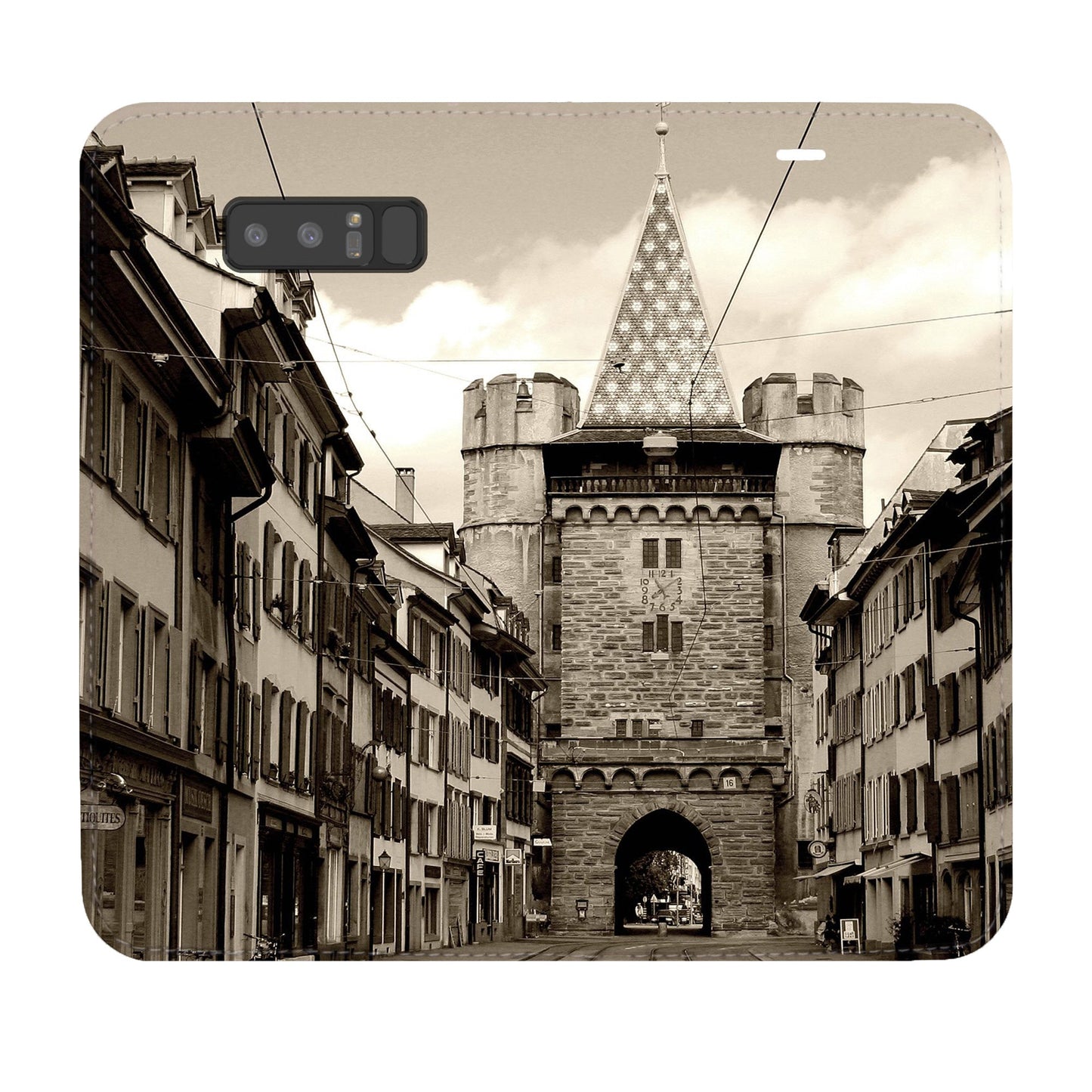 Basel City Spalentor Panorama Case für Samsung Galaxy Note 8