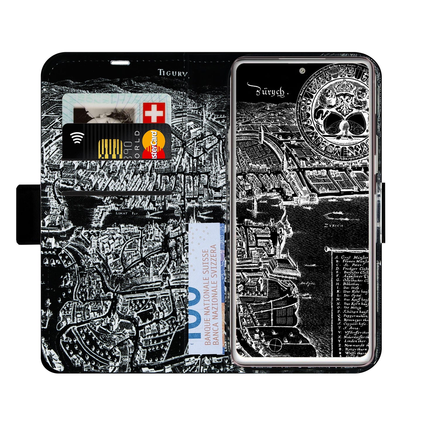 Zürich Merian Negativ Victor Case für Samsung Galaxy S21 Ultra