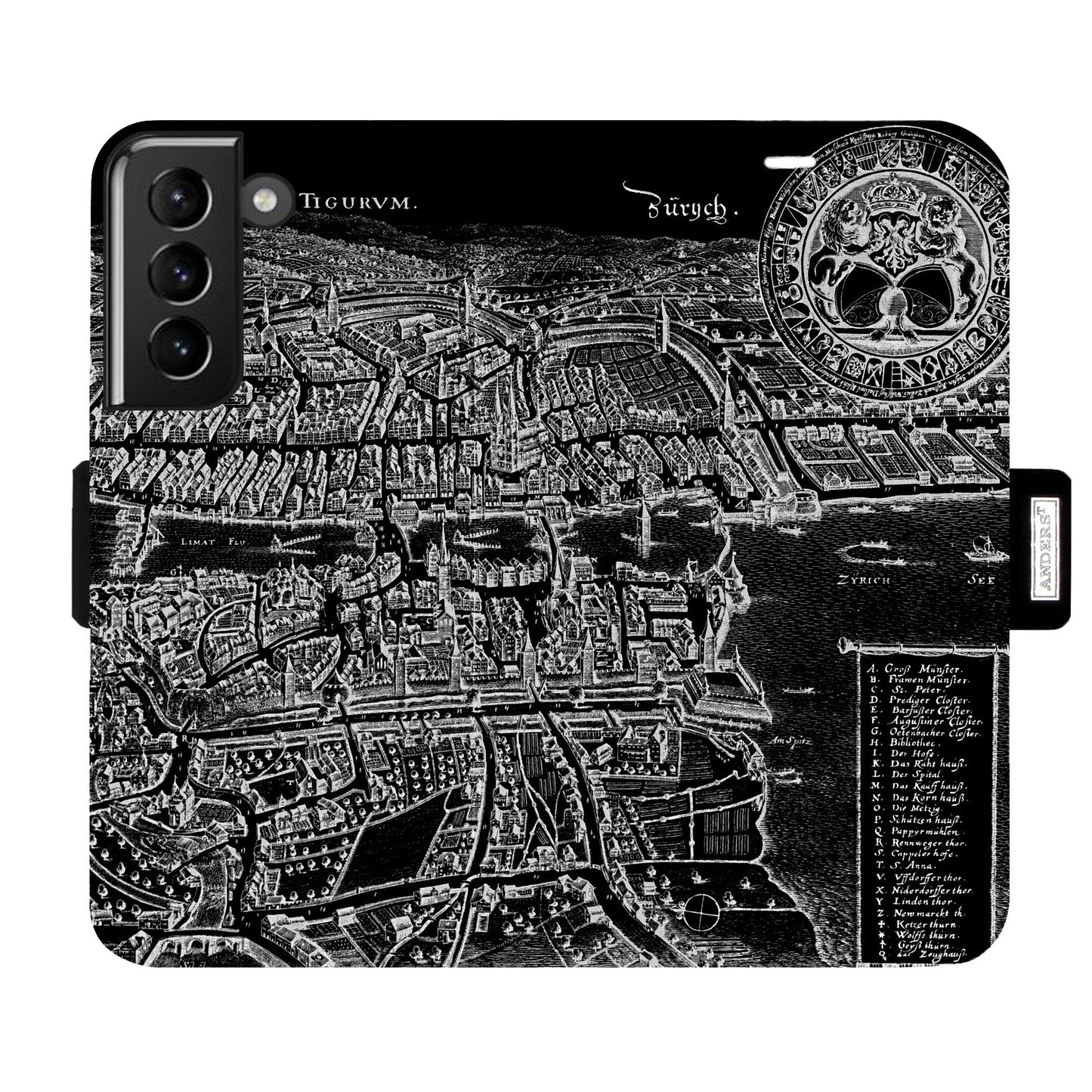 Zürich Merian Negativ Victor Case für Samsung Galaxy S21 Plus