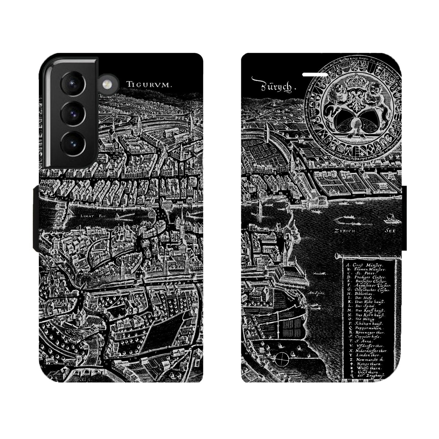 Zürich Merian Negativ Victor Case für Samsung Galaxy S21 Plus