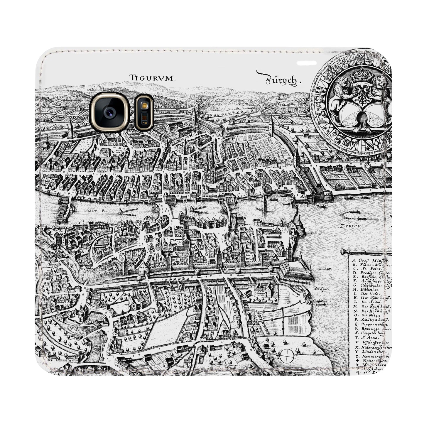 Zürich Merian Panorama Case für Samsung Galaxy S7 Edge