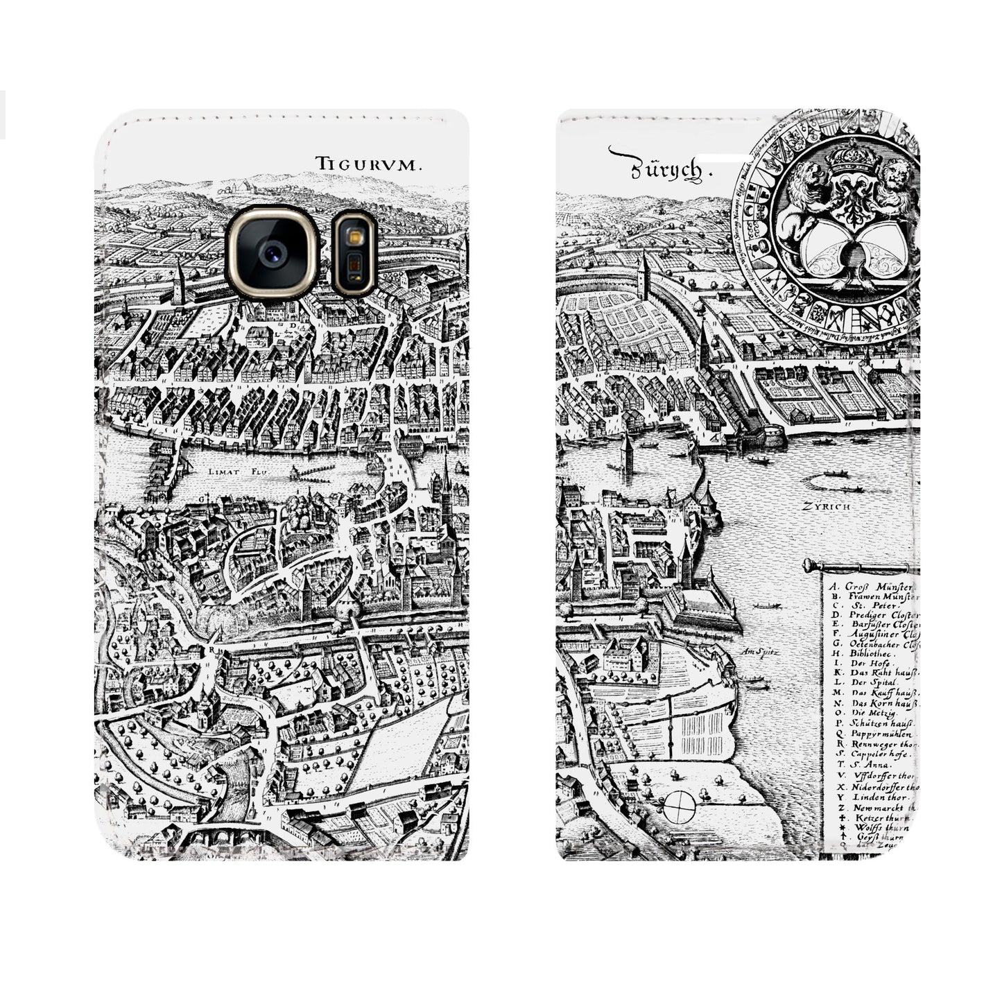 Coque Zurich Merian Panorama pour Samsung Galaxy S7