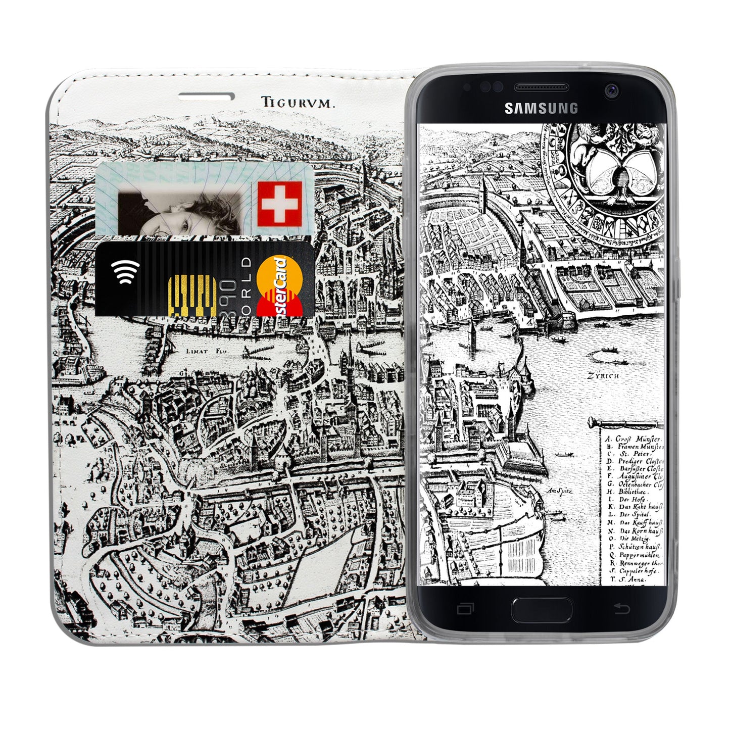 Zürich Merian Panorama Case für Samsung Galaxy S7