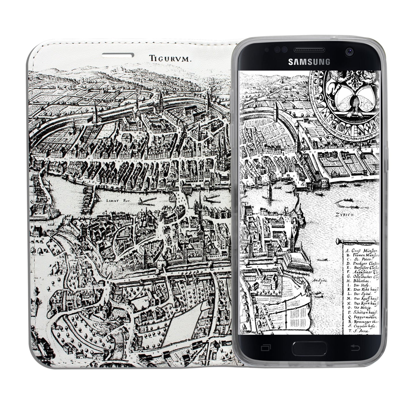 Coque Zurich Merian Panorama pour Samsung Galaxy S7