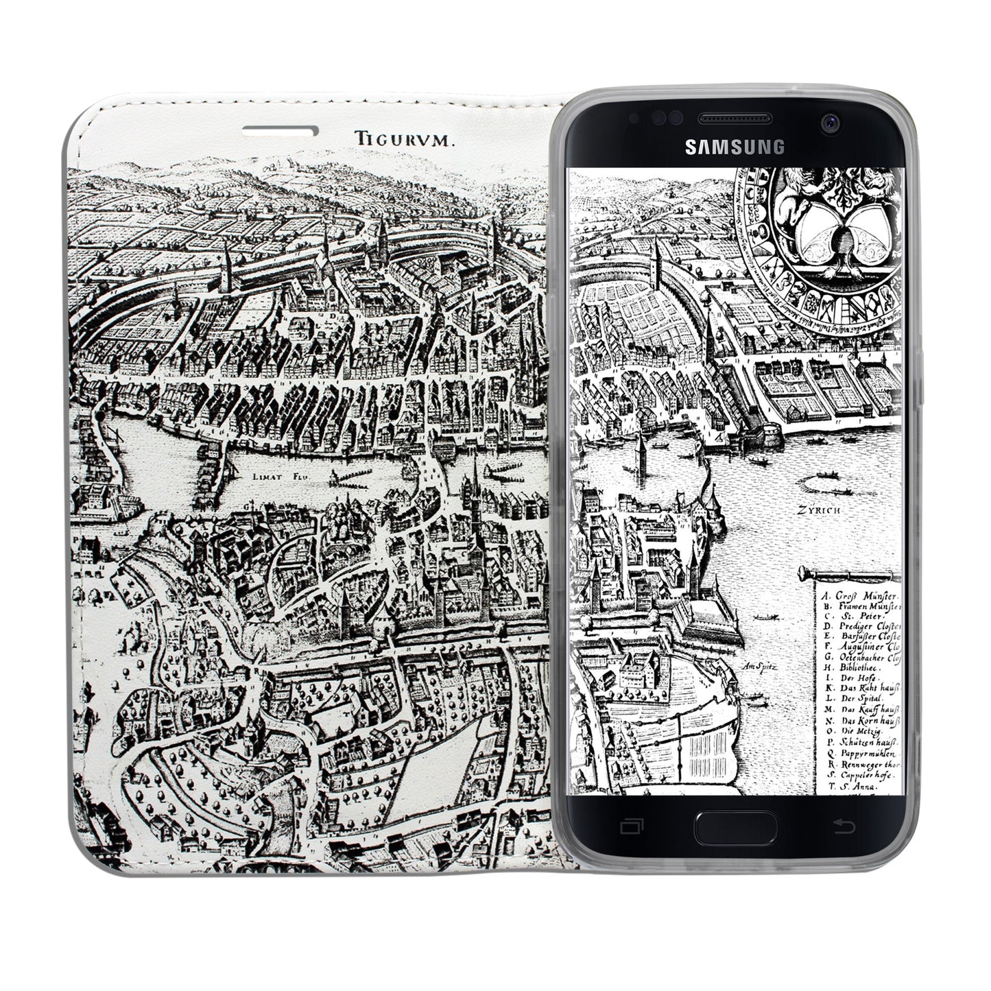 Zürich Merian Panorama Case für Samsung Galaxy S7 Edge