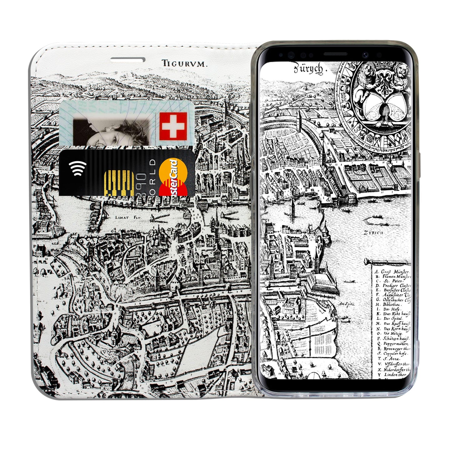 Zürich City von Oben Panorama Case für Samsung Galaxy Note 8