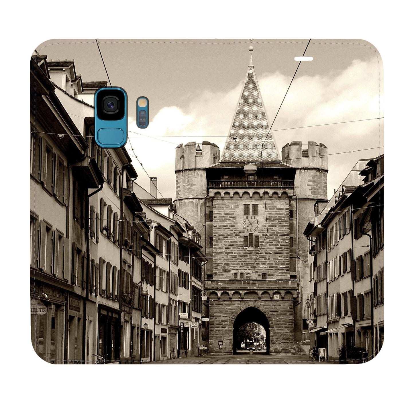 Basel City Spalentor Panorama Case für Samsung Galaxy S9