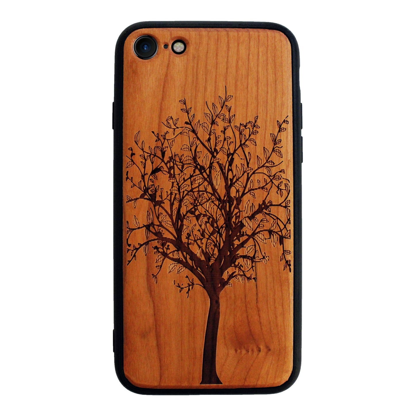 Coque Eden Tree of Life en bois de cerisier pour iPhone 6/6S/7/8/SE 2/SE 3