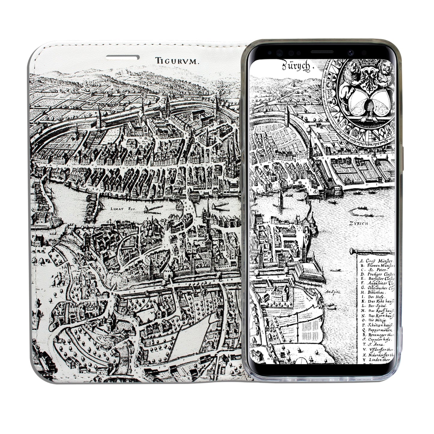 Zürich City von Oben Panorama Case für Samsung Galaxy Note 8