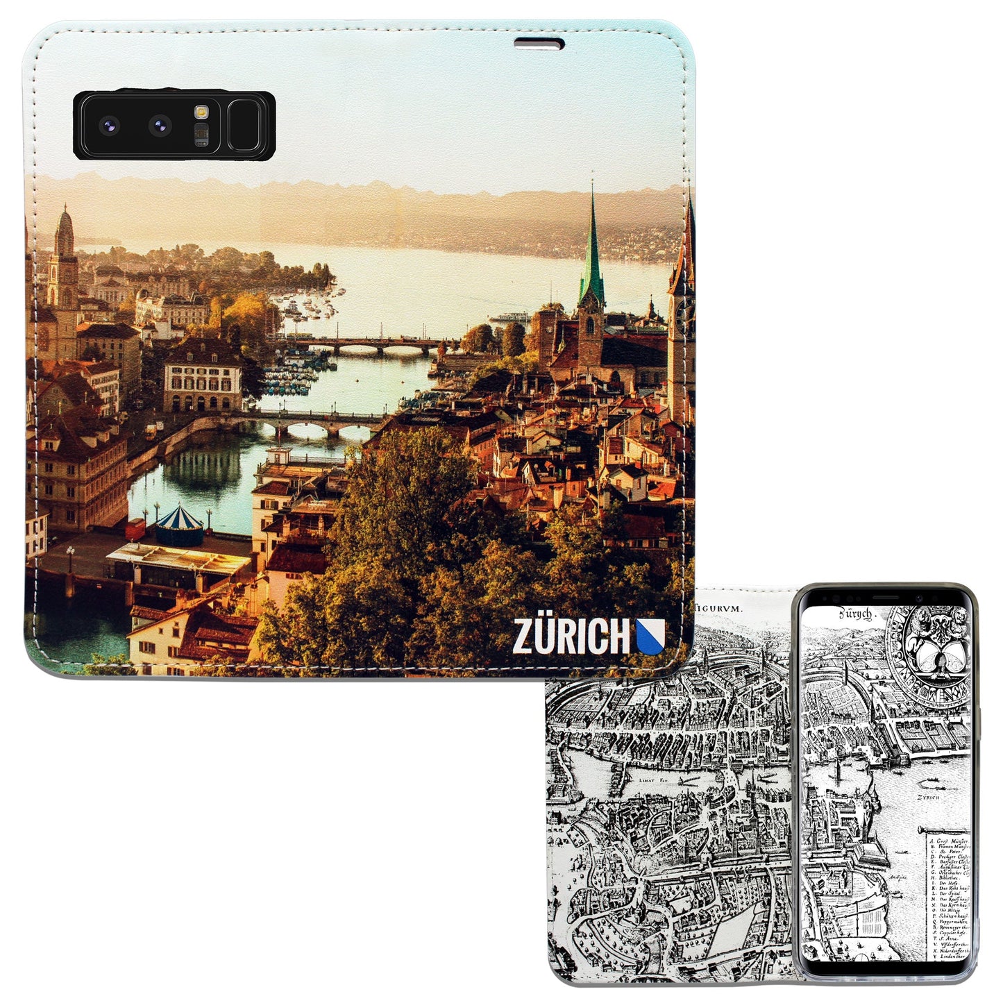 Zürich City von Oben Panorama Case für Samsung Galaxy Note 8