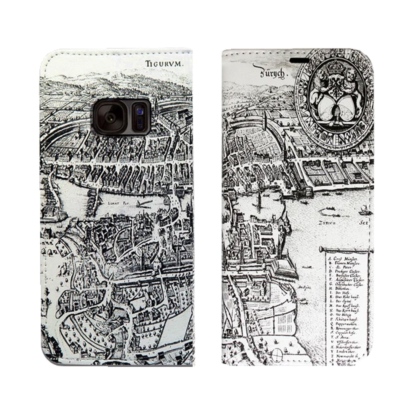 Zurich Merian Panorama for iPhone and Samsung