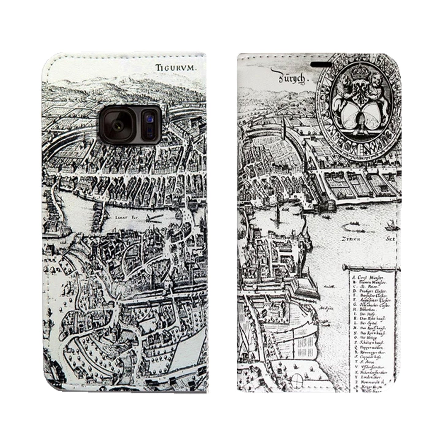 Zurich Merian Panorama for iPhone and Samsung