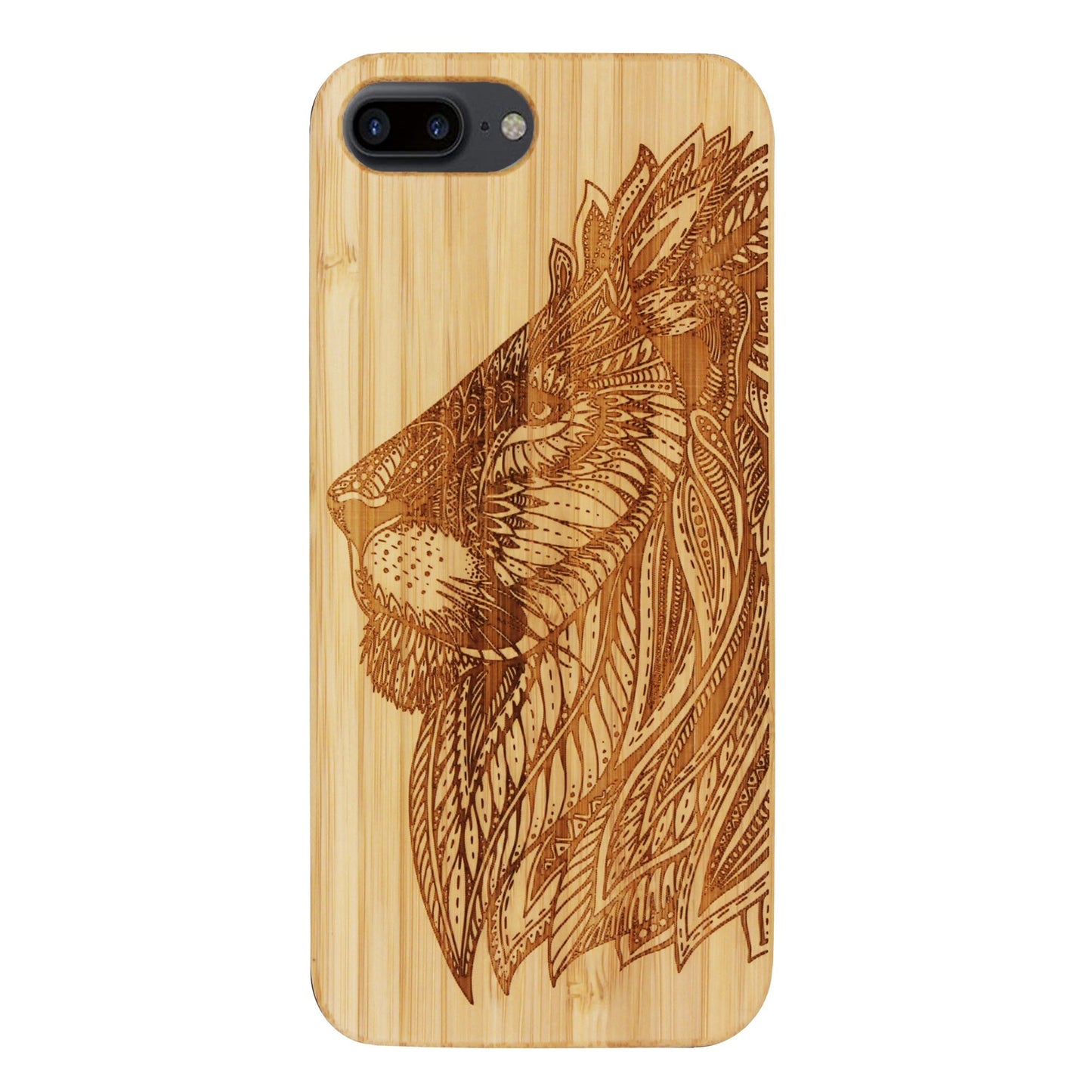 Coque en Bambou Lion Eden pour iPhone 6/6S/7/8 Plus