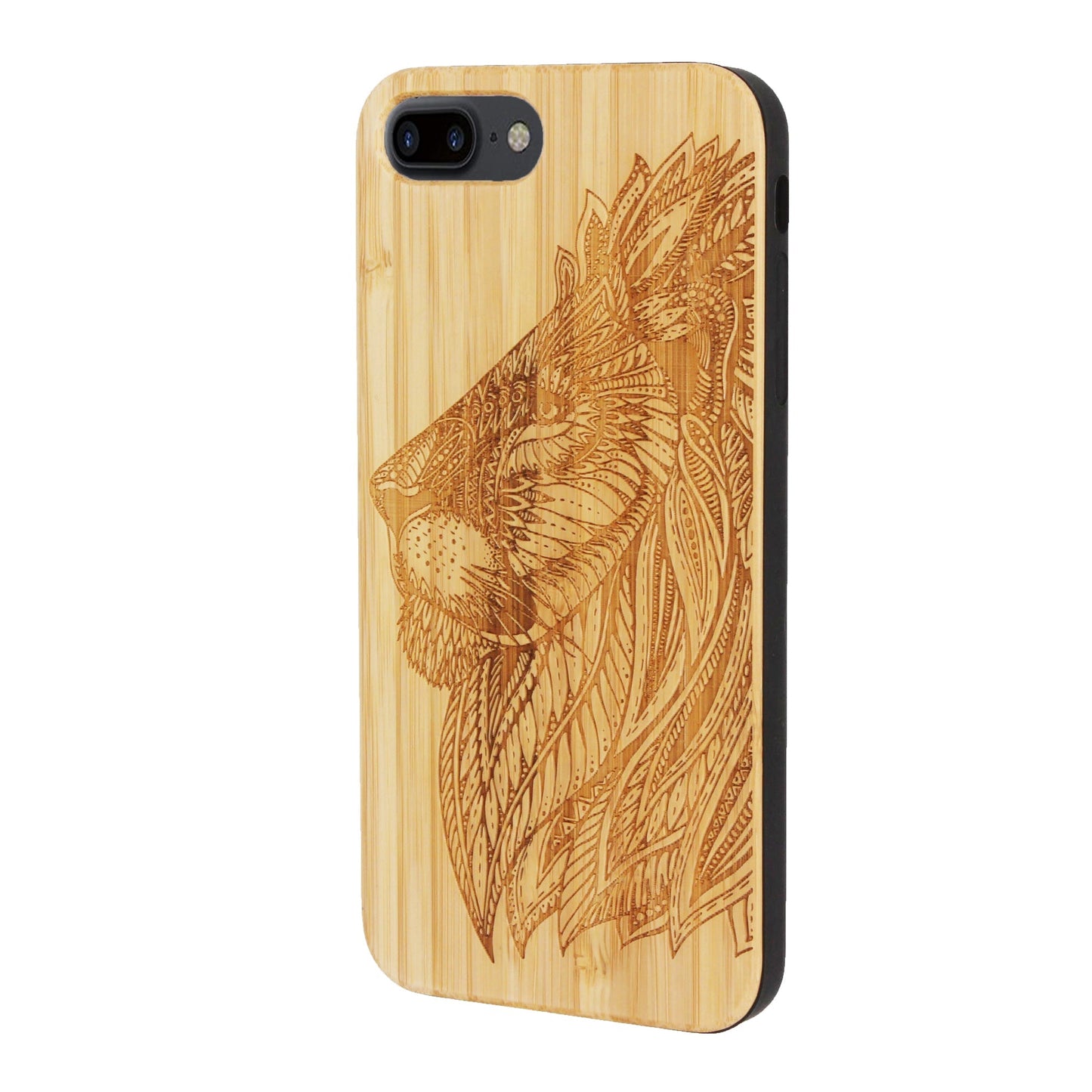 Coque en Bambou Lion Eden pour iPhone 6/6S/7/8 Plus