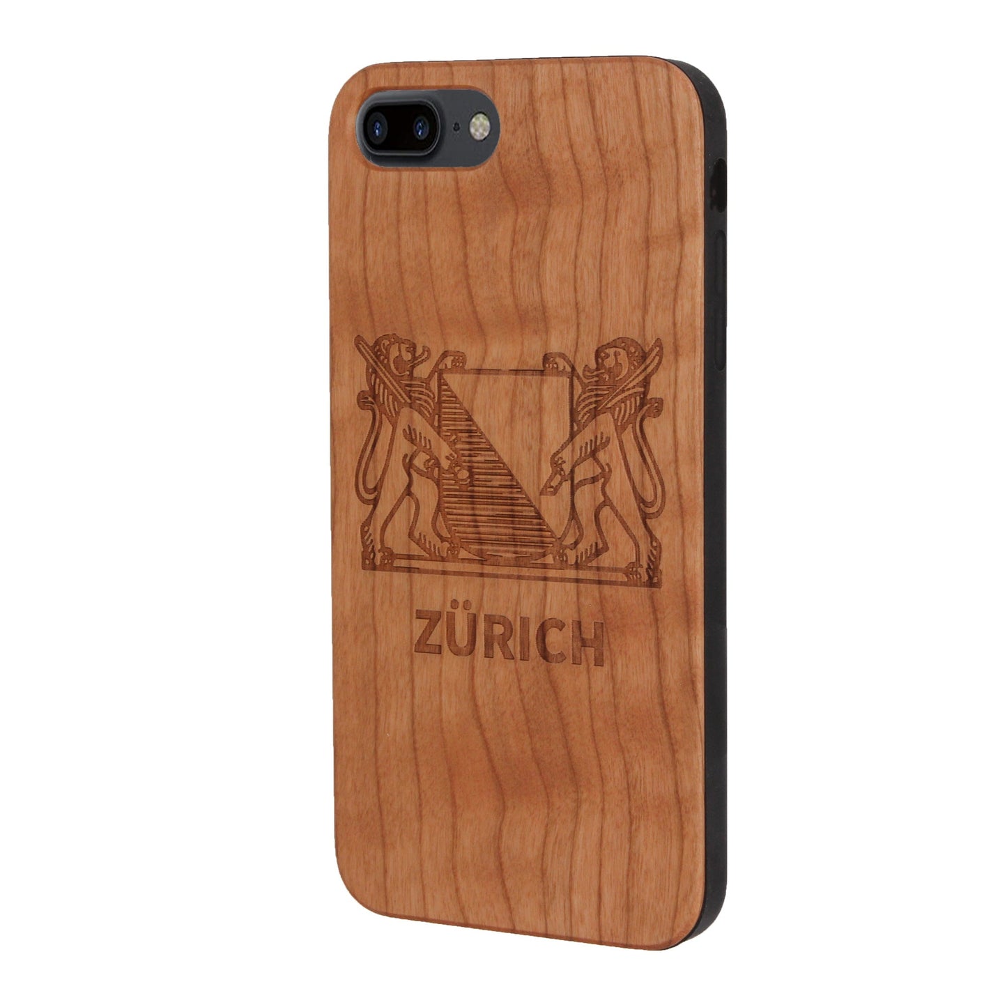 Zurich coat of arms Eden case made of cherry wood for iPhone 6/6S/7/8 Plus