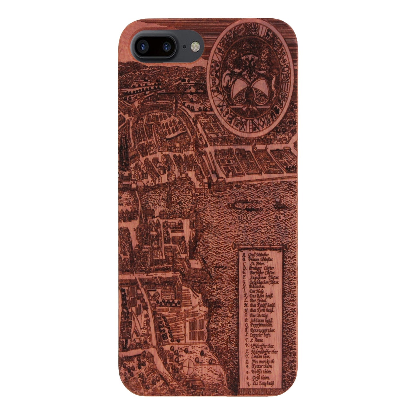 Zürich Merian Eden Case aus Rosenholz für iPhone 6/6S/7/8 Plus