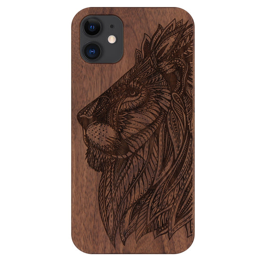 Löwe Eden Case aus Nussbaumholz für iPhone 11