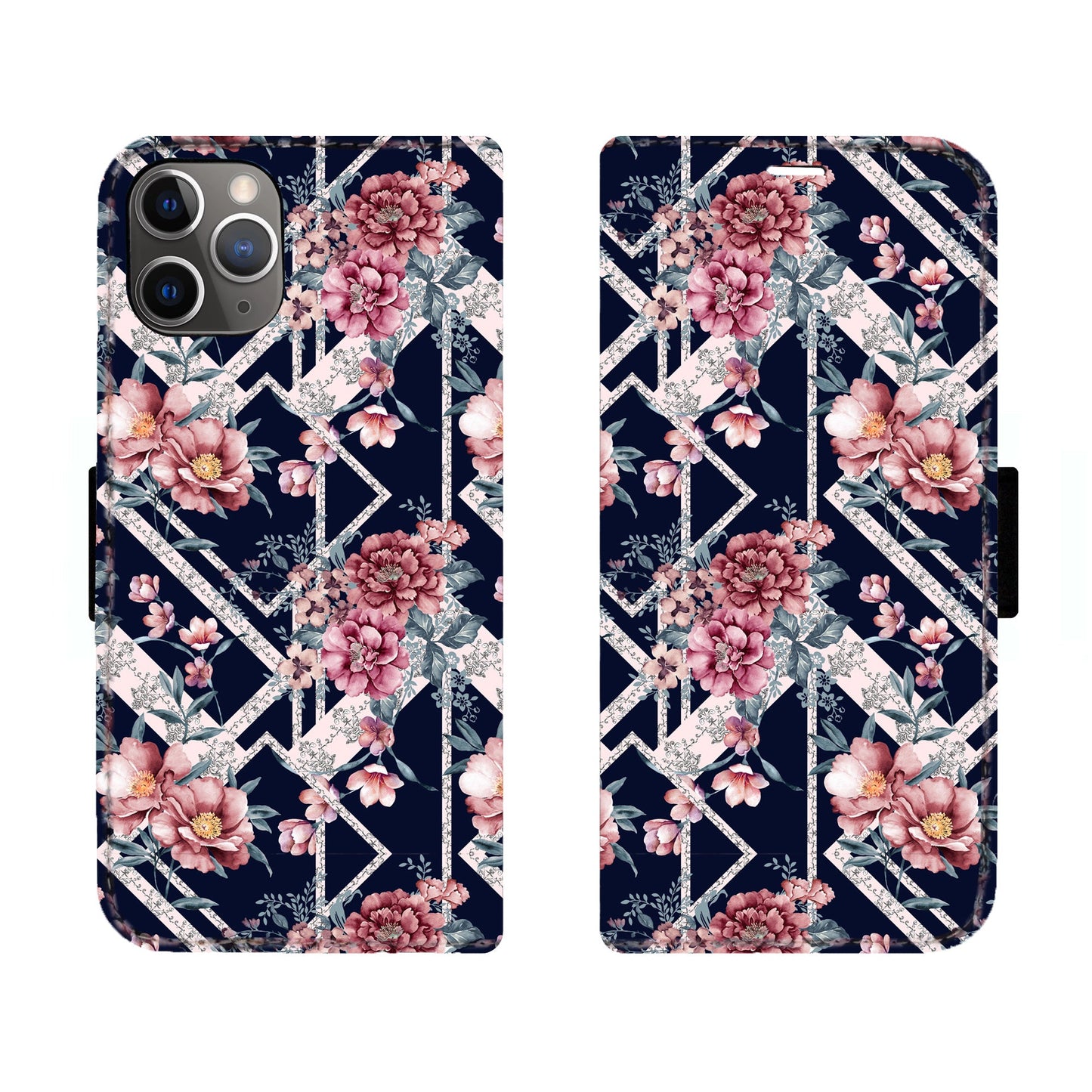 Coque Victor fleur noire pour iPhone