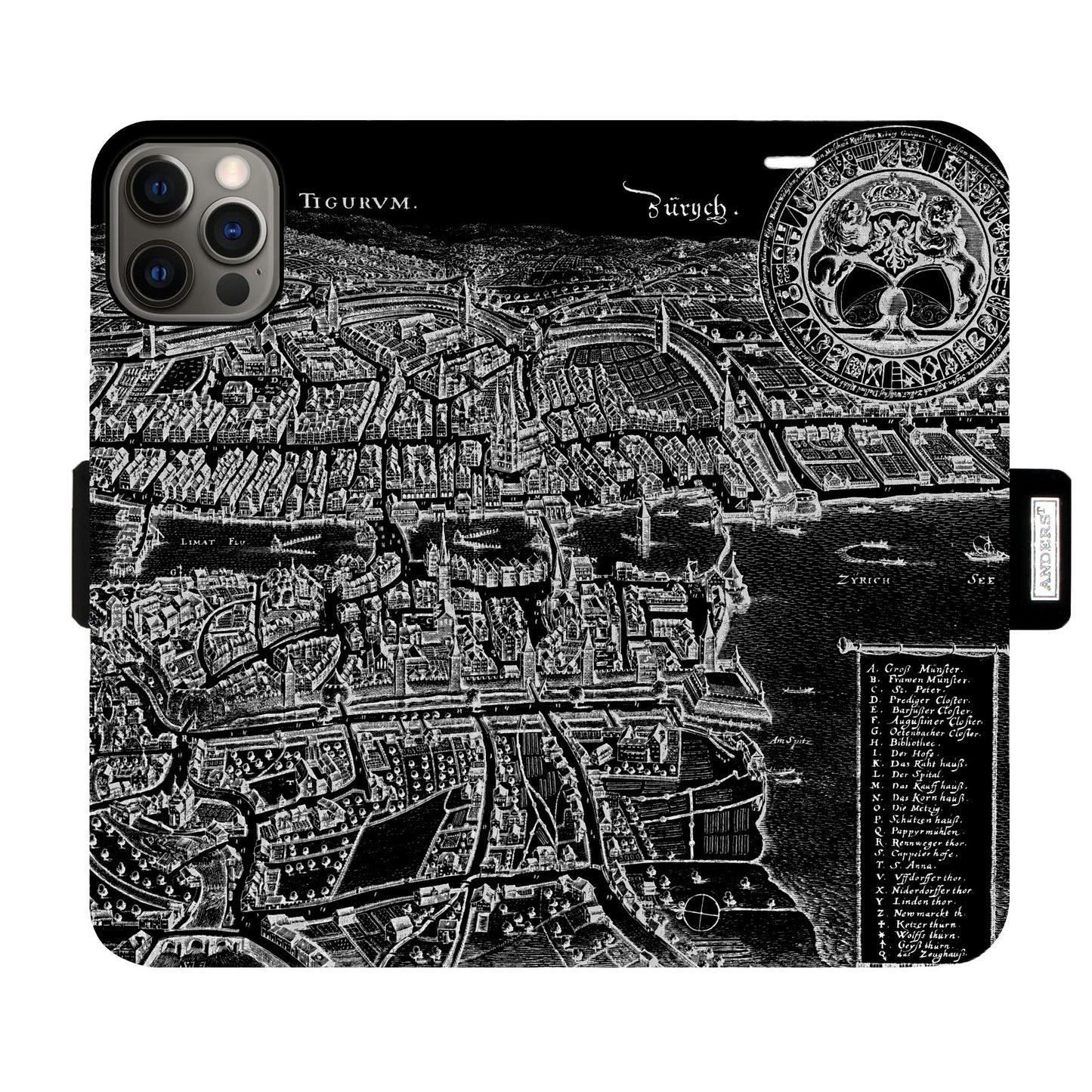 Coque Zurich Merian Negative Victor pour iPhone 12/12 Pro