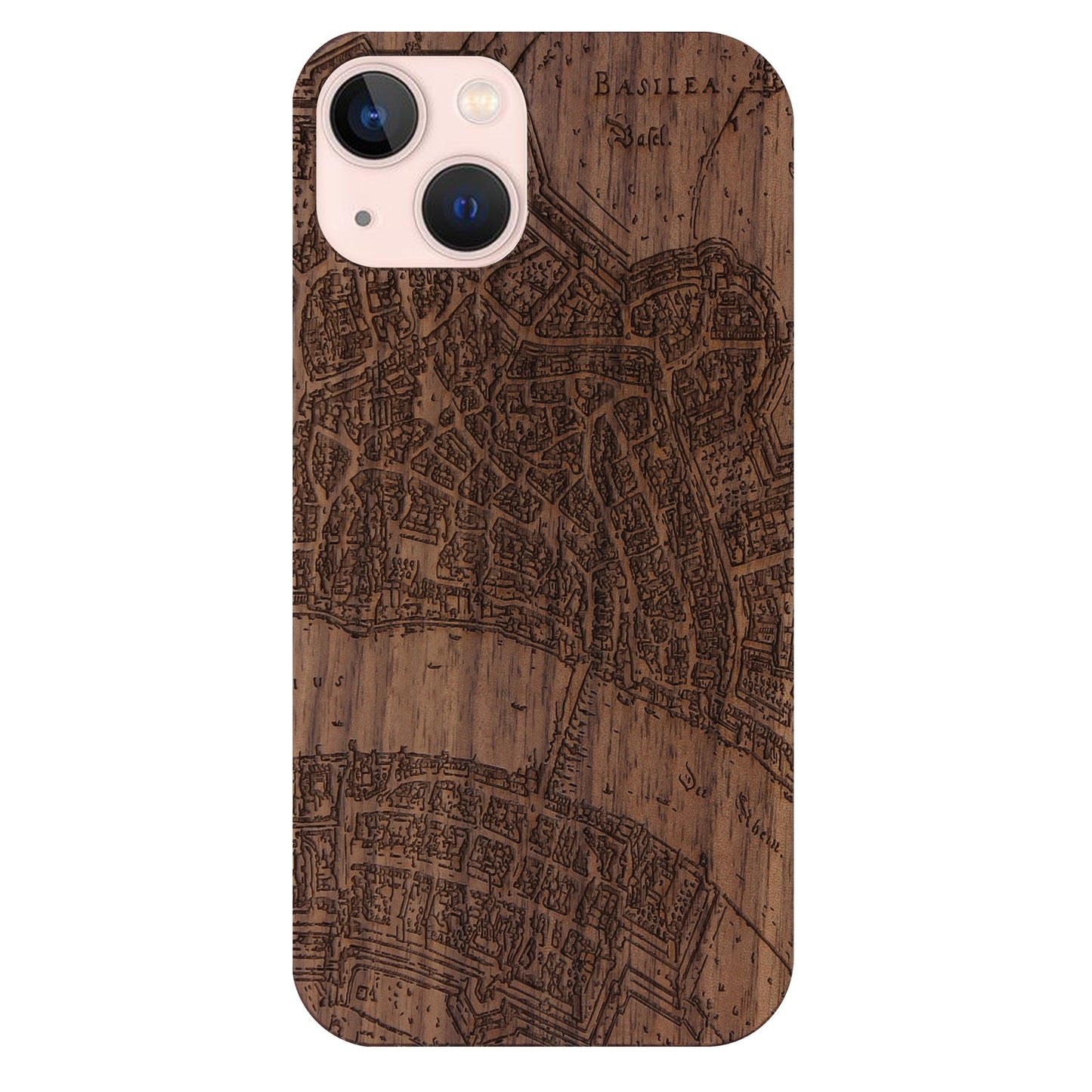 Basel Merian Eden case made of walnut wood for iPhone 13 Mini