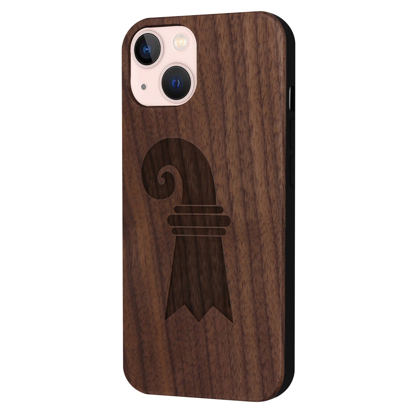 Baslerstab Eden Case made of walnut wood for iPhone 13 Mini